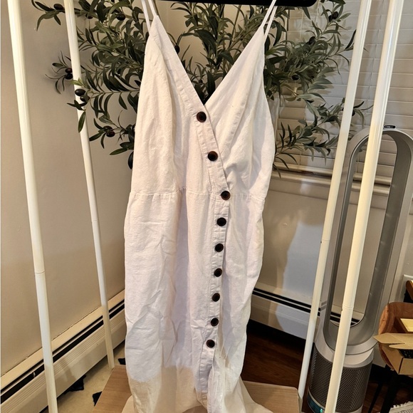 Urban outfitters Elegant White Button-Down Dress cream size XL - Picture 4 of 10
